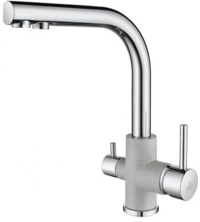 Смеситель для кухни Paulmark Essen Es213011-GRCR серый/хром